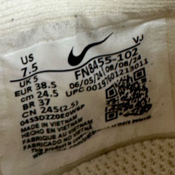 Nike Women’s Zoom Fly 6 Road Racing Shoes Sz 7.5 Pale Ivory Crimson Carbon Plate - Picture 6 of 7